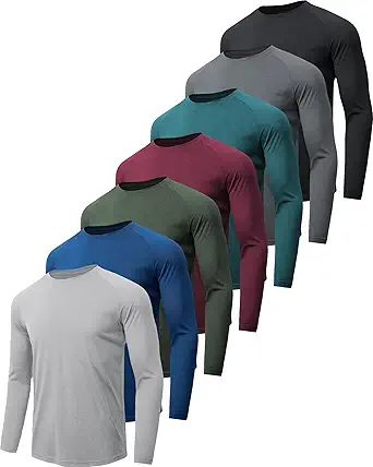 Rushmode Men Quick Dry Long Sleeve Shirt Pack