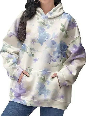 Rushmode Women Printed Pullover Hoodie