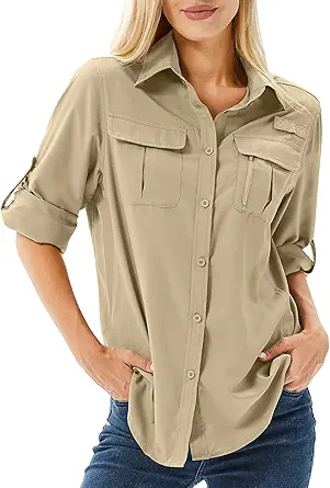 Rushmode Women Safari Sun Protection Shirt