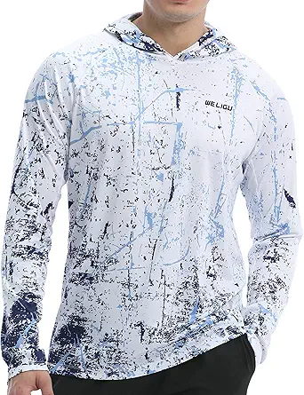 Rushmode Men UPF Sun Protection Hoodie Shirt
