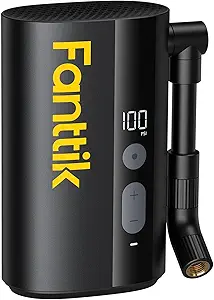 Rushmode Mini Electric Bike Pump with Gauge