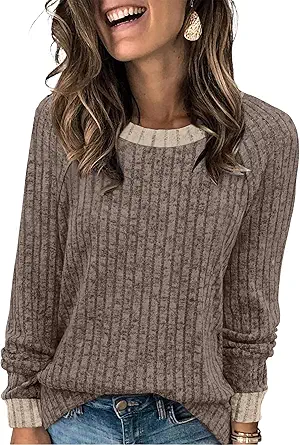 Rushmode Women Color Block Long Sleeve Top