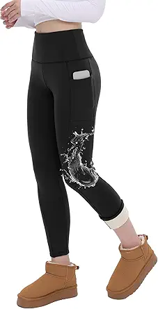 Rushmode Women Fleece Lined Thermal Leggings