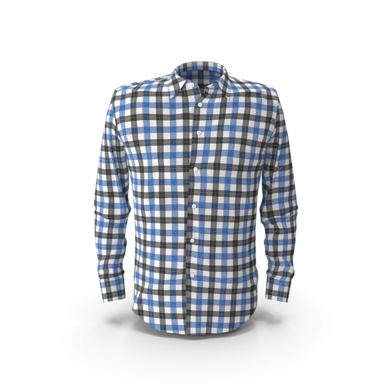 Rushmode Blue and Black Check Shirt